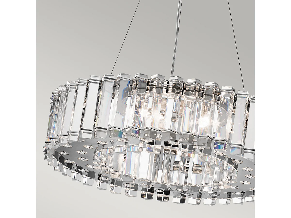 Elstead Crystal Skye - 8 licht Kronleuchter Chrome Finish, G9
