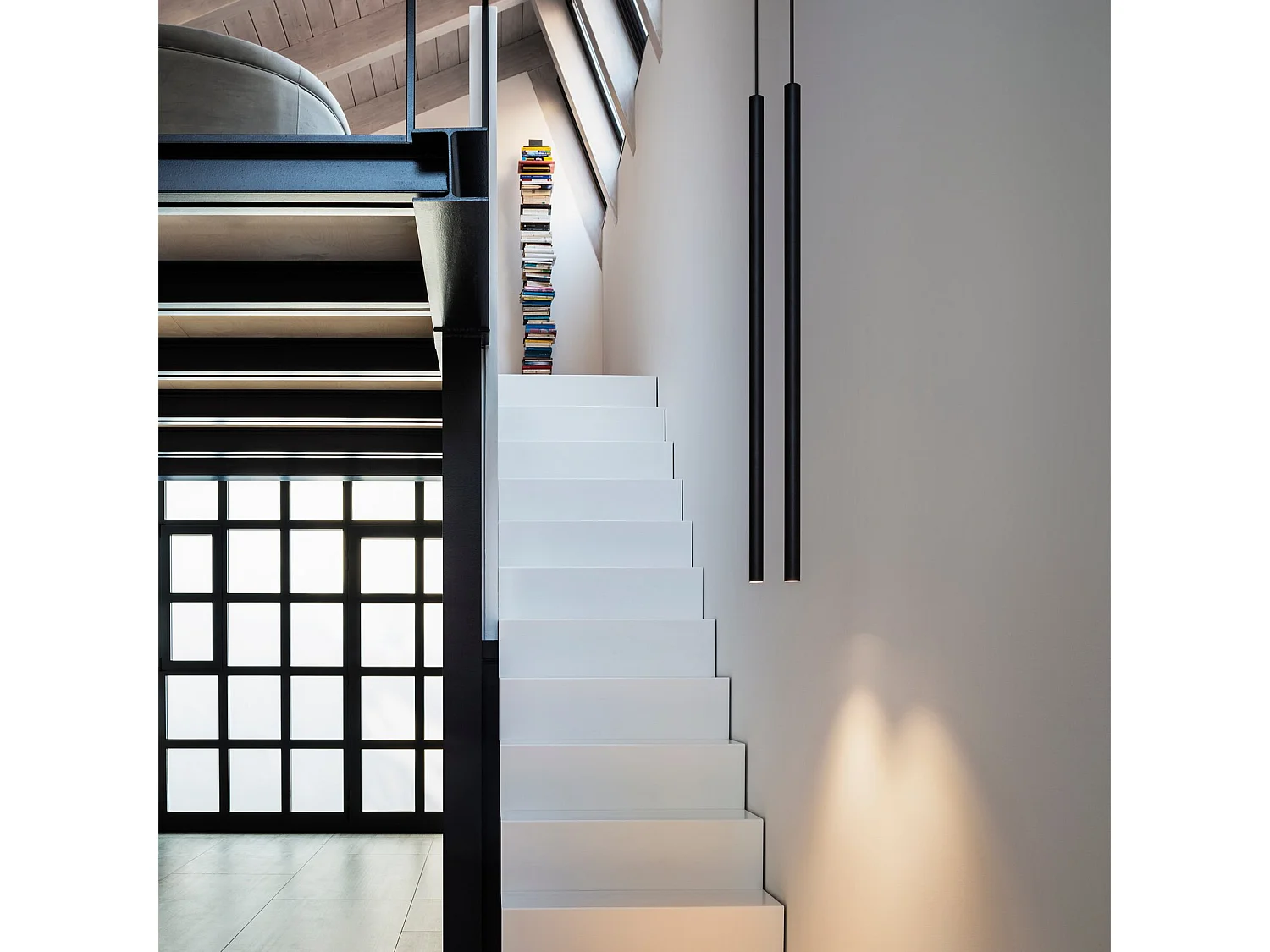 Ideal Lux ULTRATHIN Lampada da soffitto a sospensione sottile a LED rotonda alta 100 cm in ottone satinato 3000K