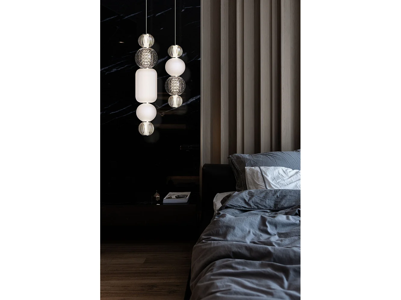 Maytoni Collar Lámpara de techo colgante de cromo LED integrada con collar moderno Pantalla de vidrio