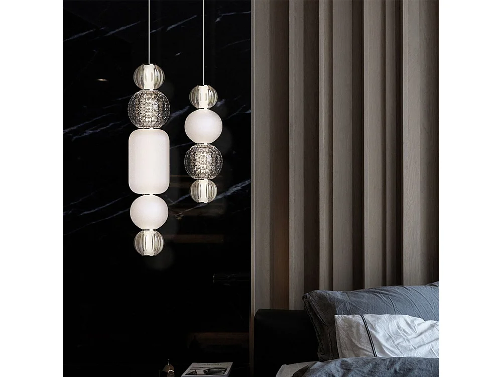 Maytoni Collar Moderner Kragen mit integriertem LED-Chrom-Deckenleuchten-Glasschirm