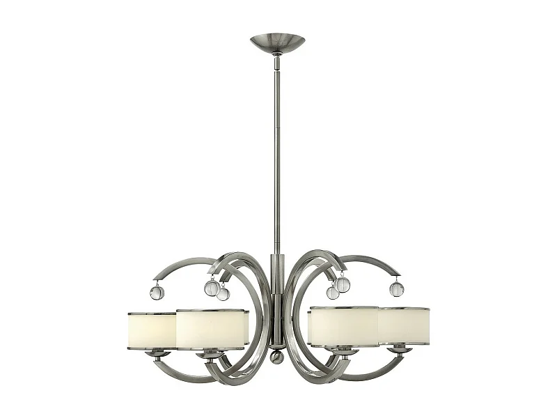 Pendant Multi Arm with Shade 6x E14 licht Brushed Nickel Pendelleuchte Multi Arm mit Schirm 6x E14 Helles Nickel gebürstet