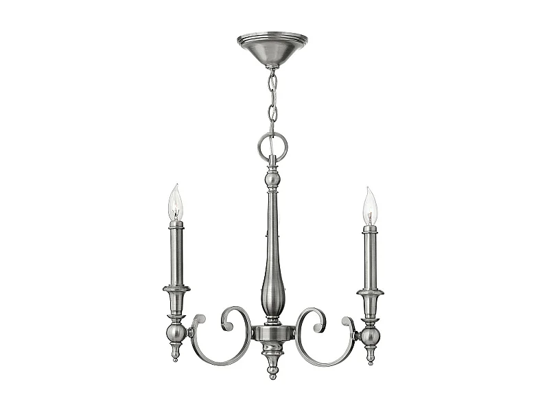 Elstead Yorktown Ljuskrona 3 ljus antik nickelfinish, E14