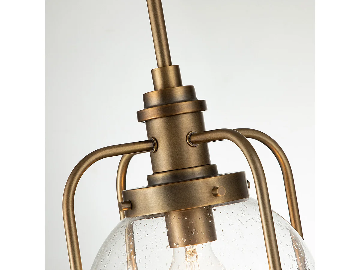 Elstead Kichler Triocent Globe Pendel Taklampa Natur Mässing, IP44