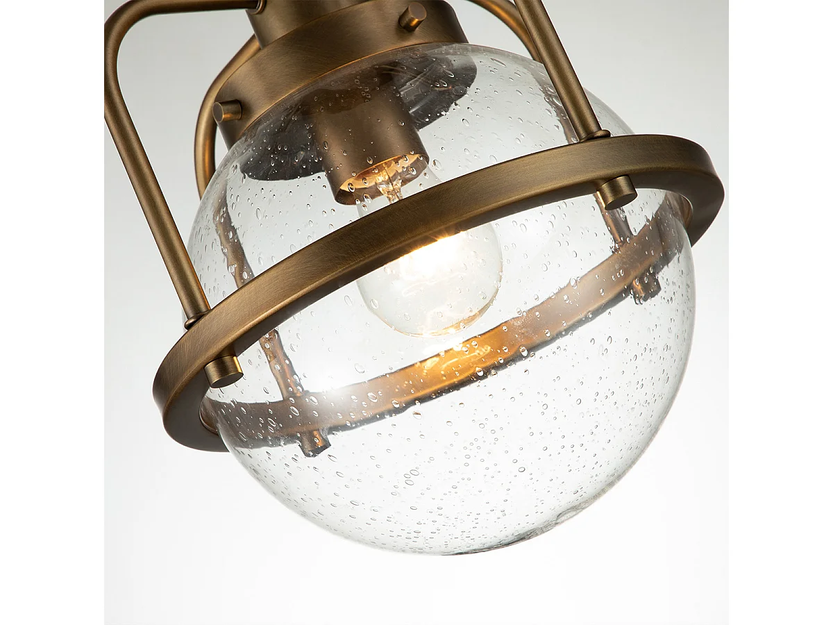 Elstead Kichler Triocent Globe Pendel Taklampa Natur Mässing, IP44