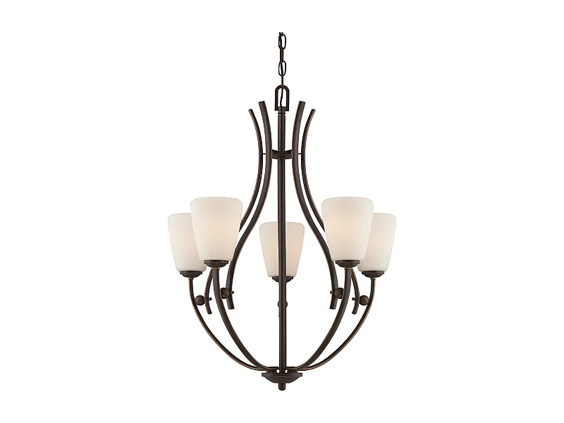 Elstead Chantilly - Lampadario a 5 luci multibraccio finitura bronzo palladiano, attacco E27
