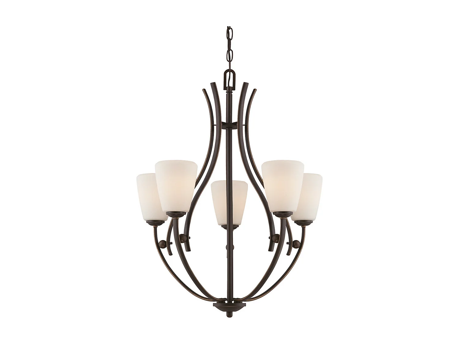 Elstead Chantilly - Lampadario a 5 luci multibraccio finitura bronzo palladiano, attacco E27