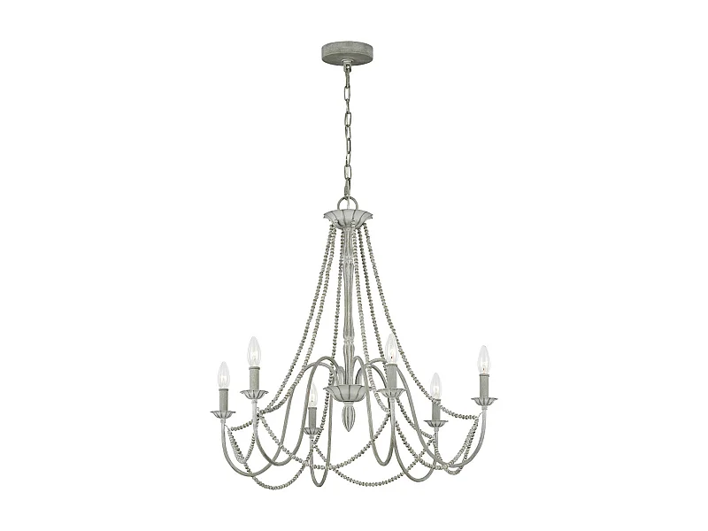 Maryville Lampadario Feiss 6 Luci Washed Grey
