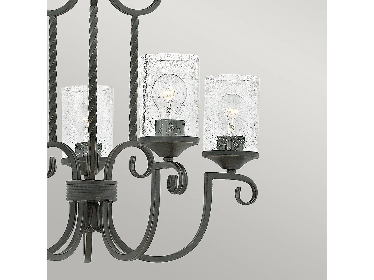 Casa Hinkley 5-Licht-Kronleuchter Olde Black