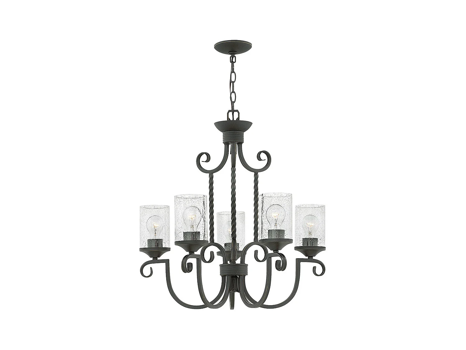 Casa Hinkley 5-Licht-Kronleuchter Olde Black