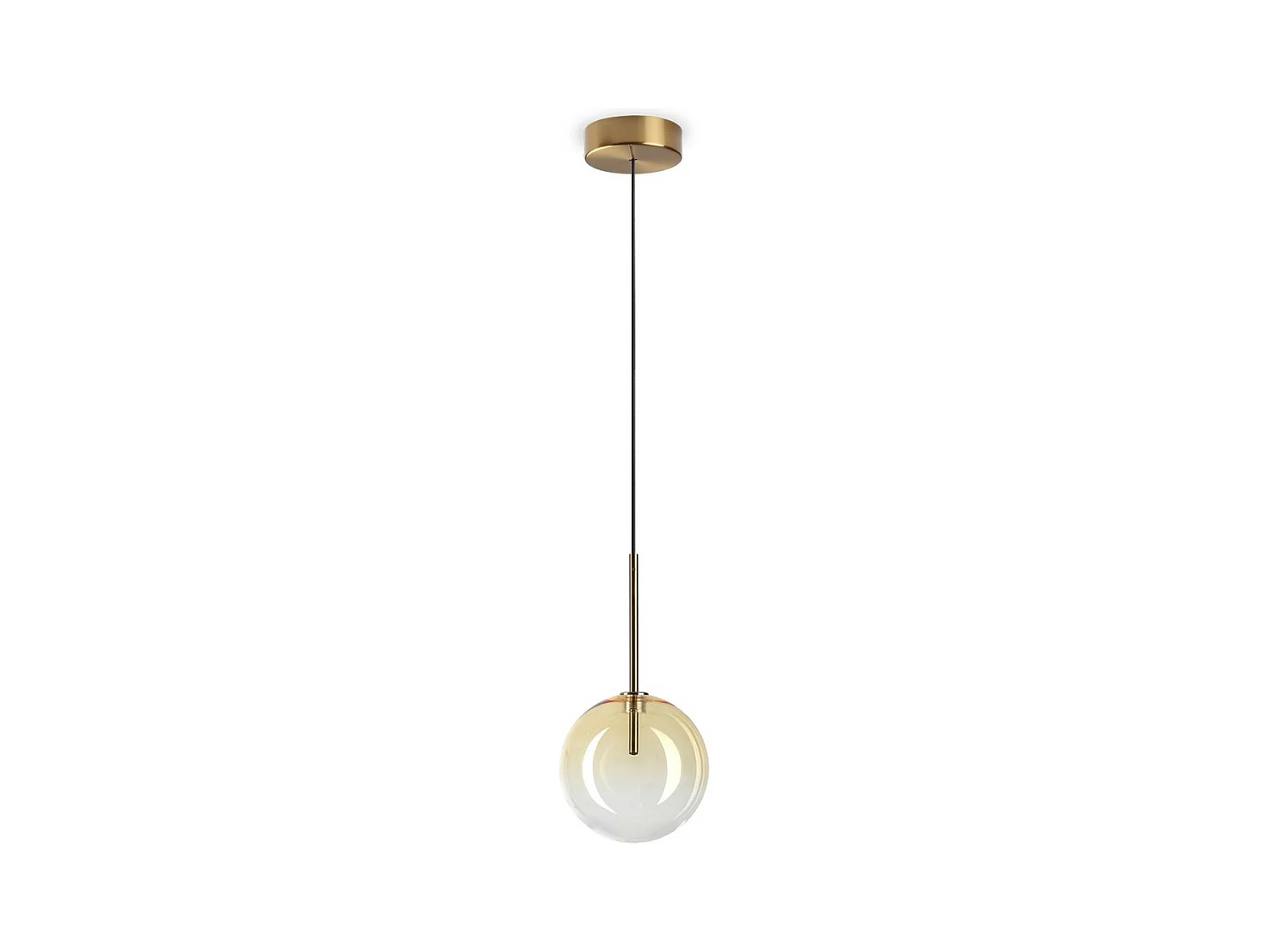 Ideal Lux EQUINOXE 15cm Globe Pendelleuchte Deckenleuchte Schirm Bernstein