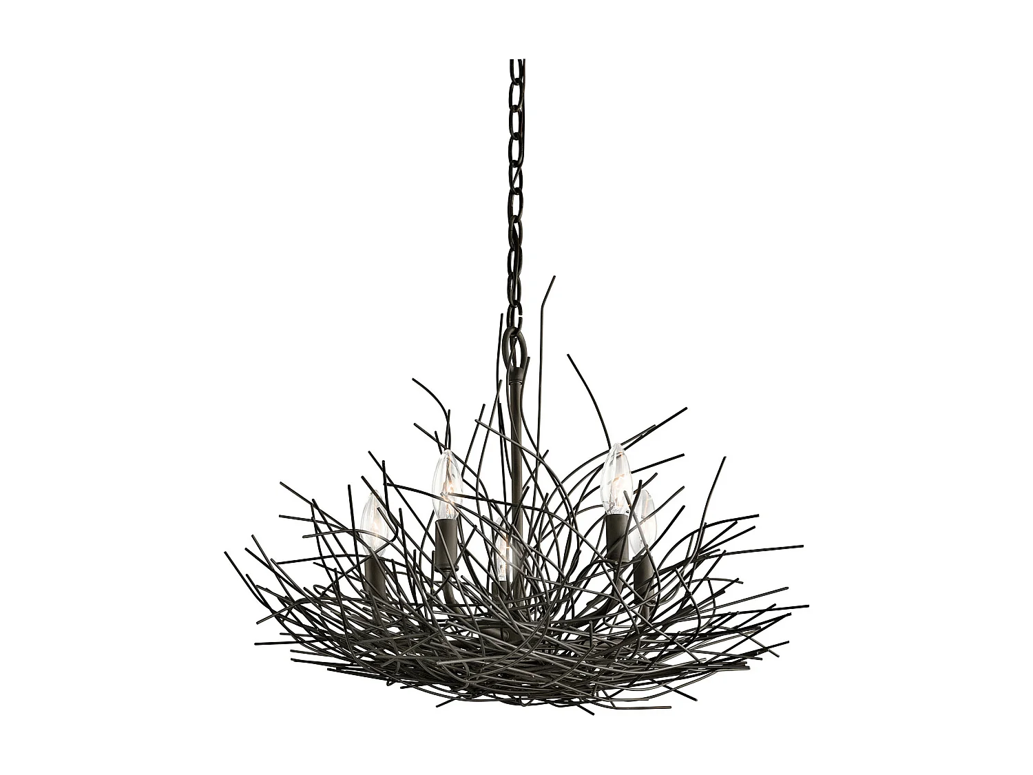 Elstead Organique - Lampadario a 5 luci a sospensione Light Bronzo antico, E14