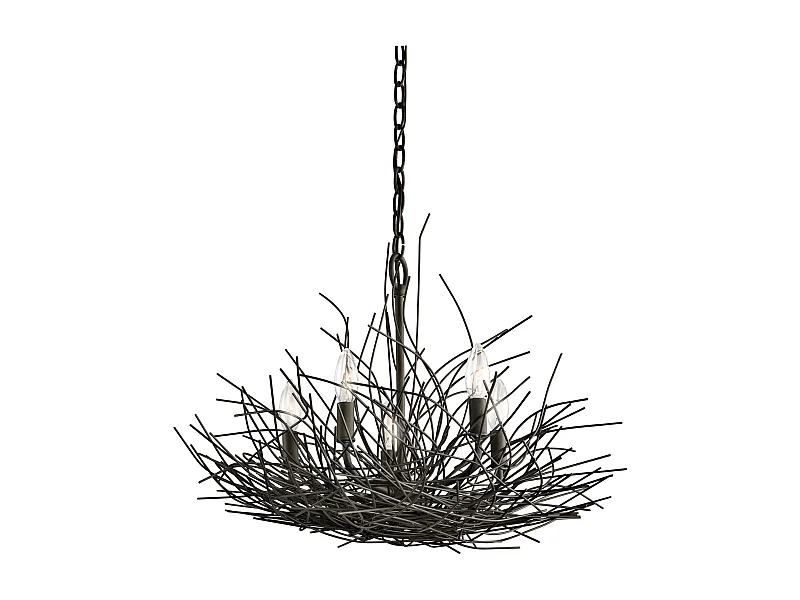 Elstead Organique - Lampadario a 5 luci a sospensione Light Bronzo antico, E14