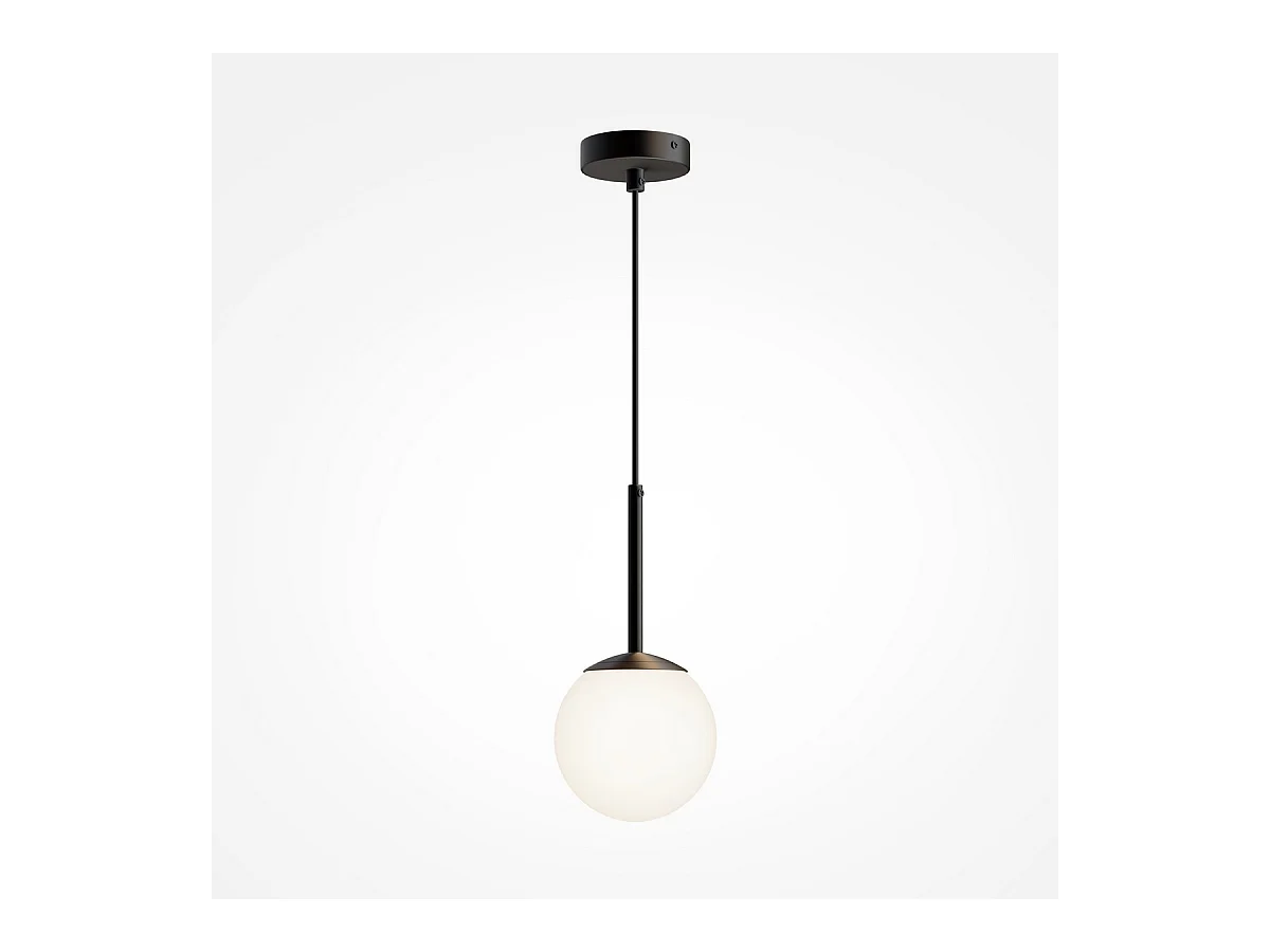 Maytoni Basic form Maytoni Basic Form 15cm Plafonnier Globe Moderne Noir Mat E14