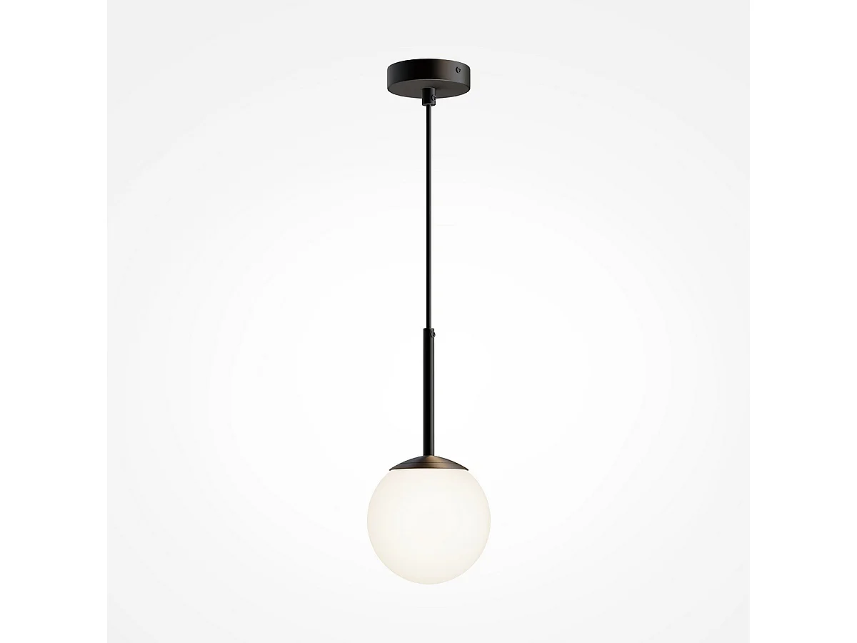 Maytoni Basic form Maytoni Basic Form 15cm Modern Globe Pendel-Deckenleuchte Mattschwarz E14