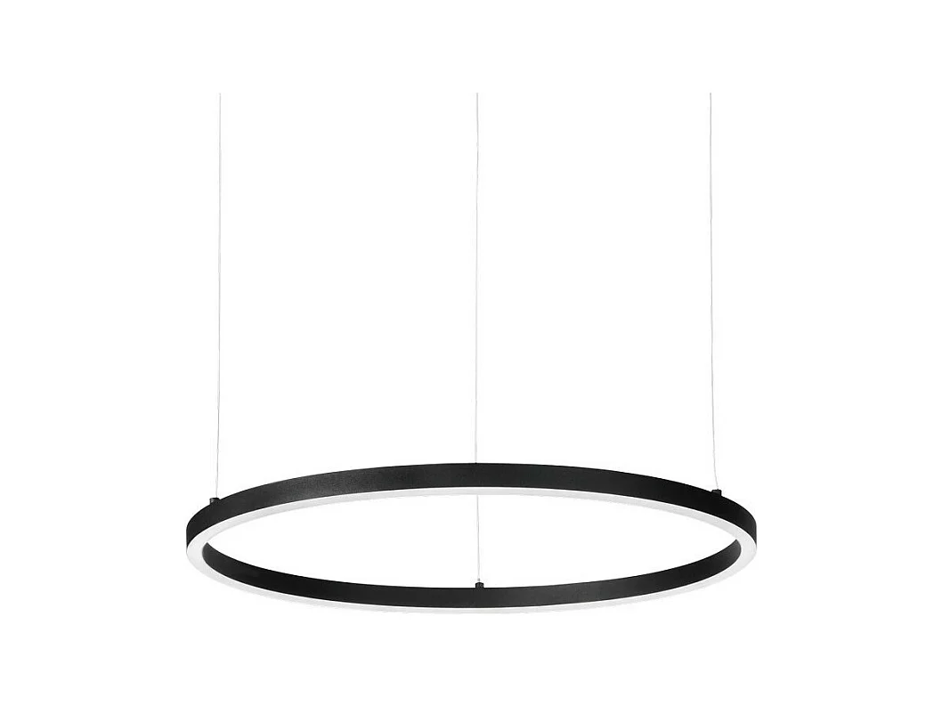 Ideal Lux ORACLE SLIM 50 cm nicht dimmbar 2700 K runde integrierte LED-Deckenleuchte schwarz