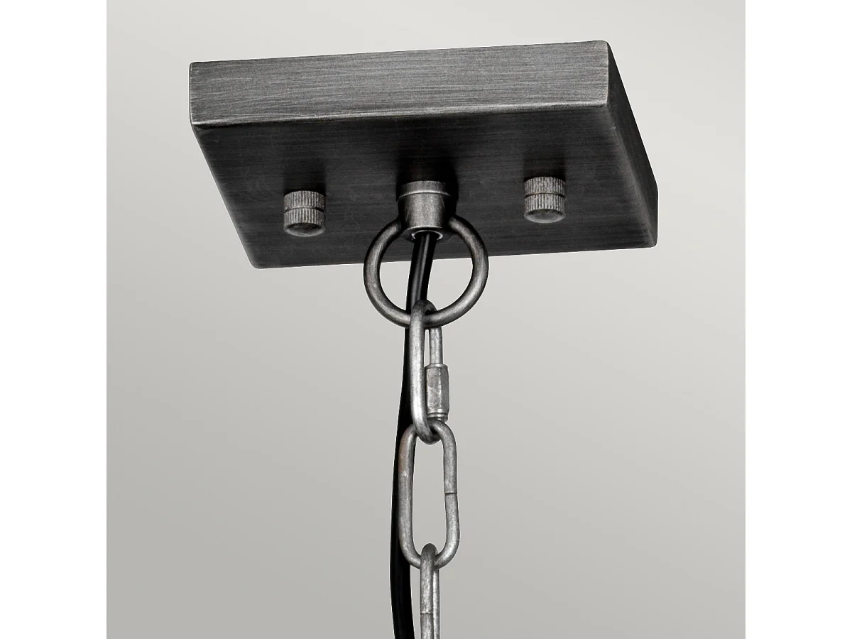 Louvre 6-flammige Pendelleuchte Gunmetal-Lackierung