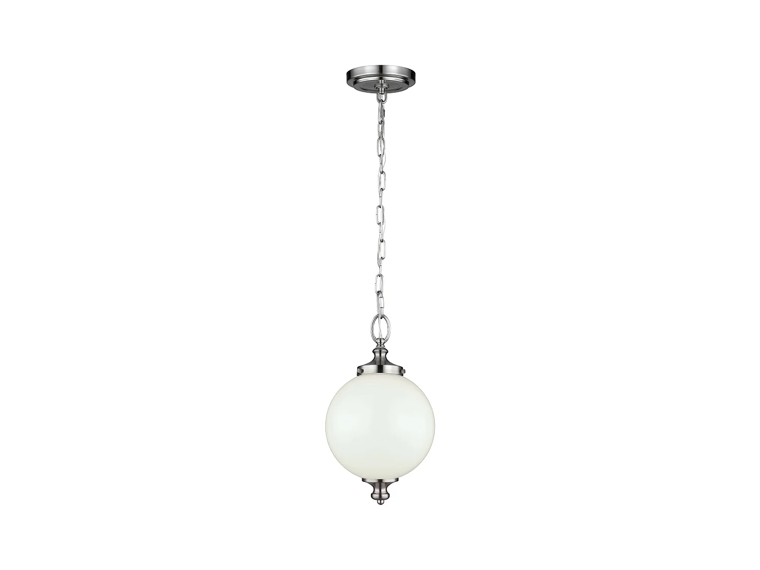 Elstead Parkman - Sospensione a soffitto a 1 luce piccolo globo in acciaio satinato, attacco E27