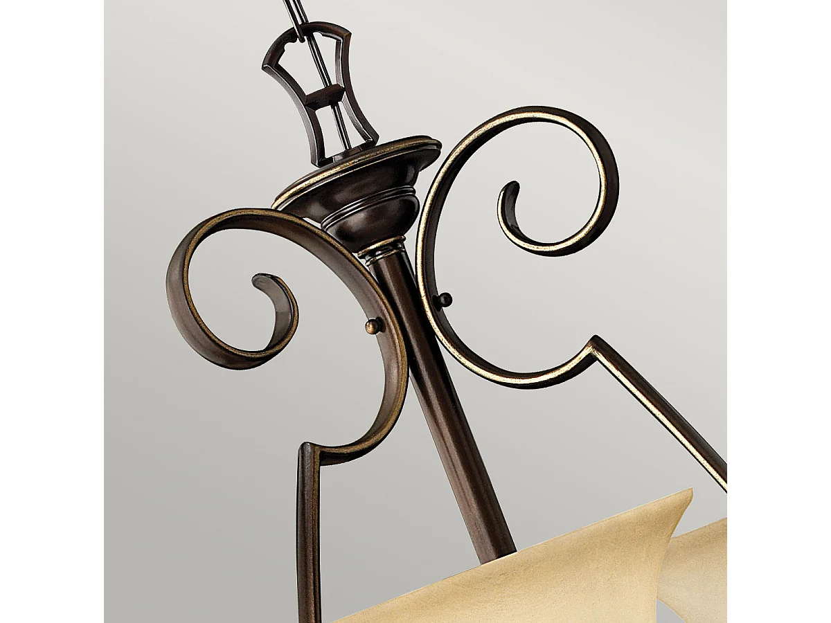 Elstead Cello - Lampadario a 9 luci multibraccio finitura bronzo antico, attacco E27