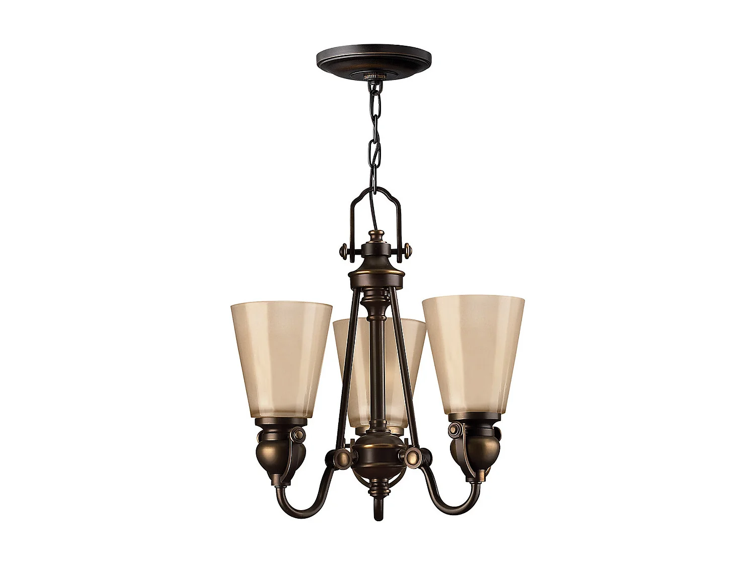 Elstead Mayflower - Multi Arm Kronleuchter 3 licht Olde Bronze Finish, E27