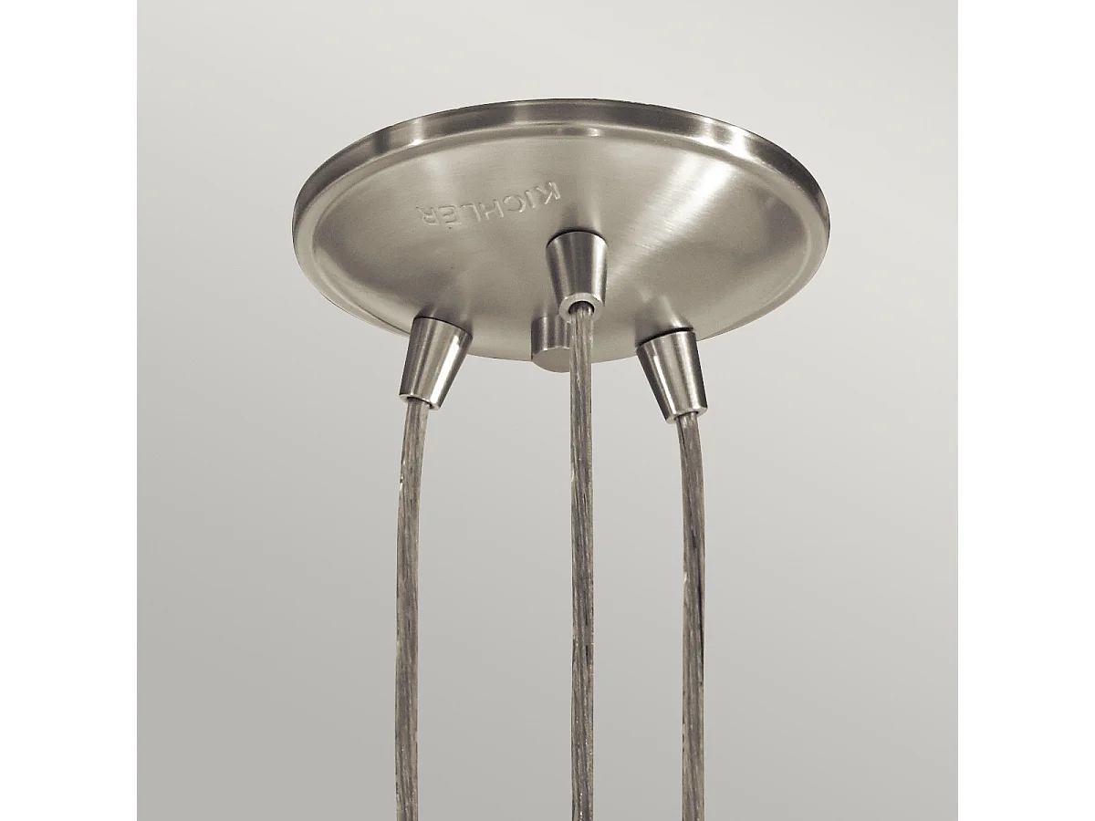 Elstead Brinley 3 Light Cluster Pendel Borstad Nickel, E27