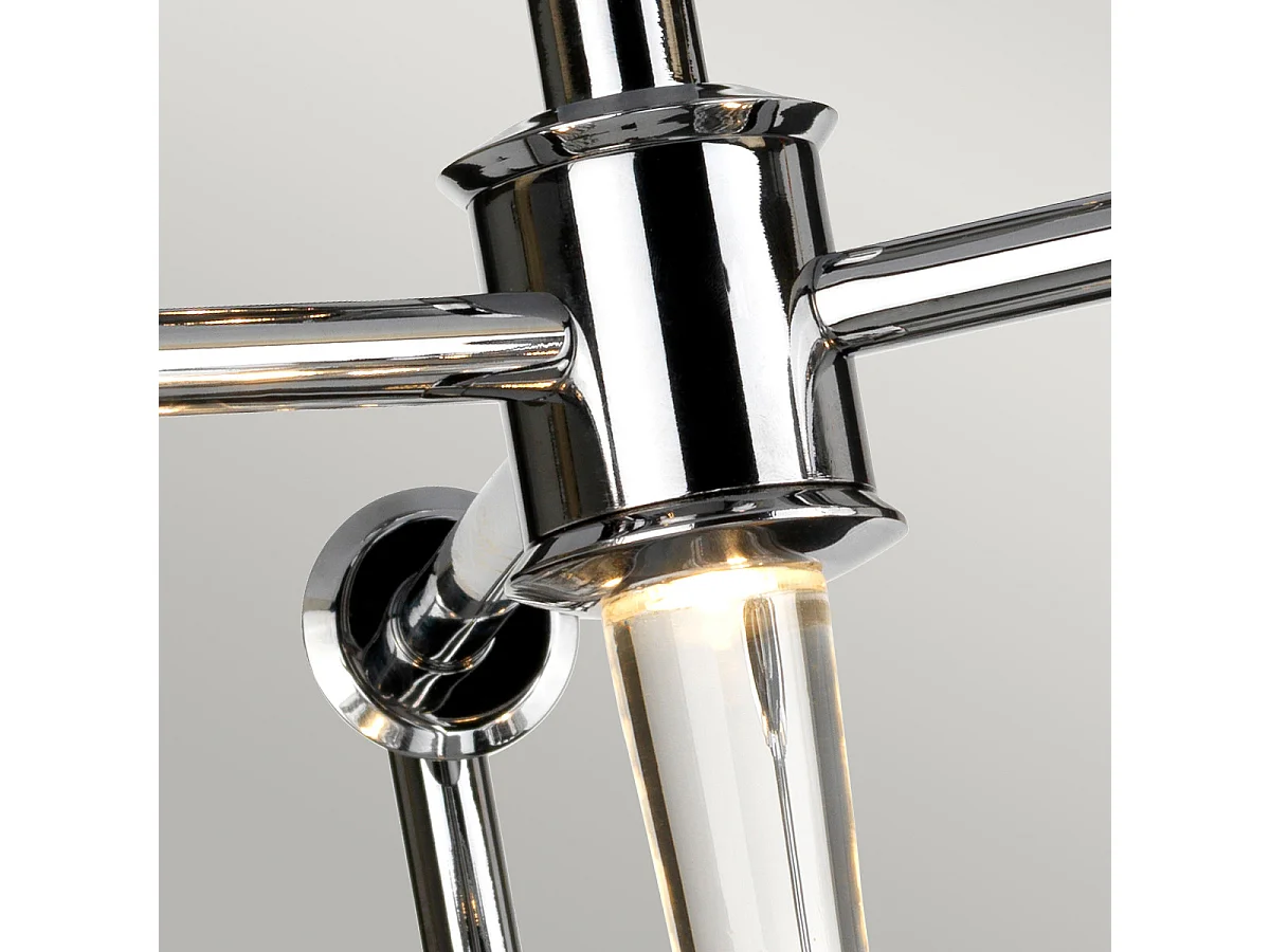 Elstead Agatha - Lampada a sospensione a 3 bracci multibraccio cromo lucido IP44, G9