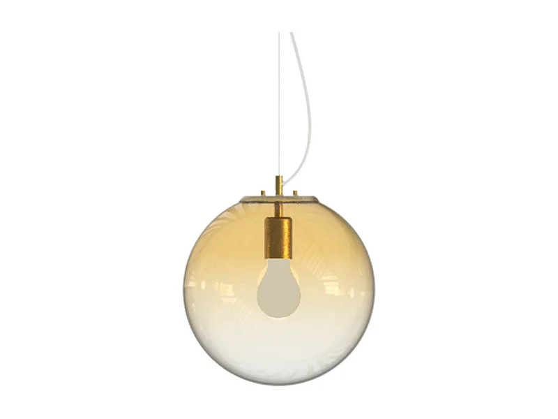 Ideal Lux MAPA CLEAR Lampada da soffitto a sospensione a globo da 30 cm, ambra