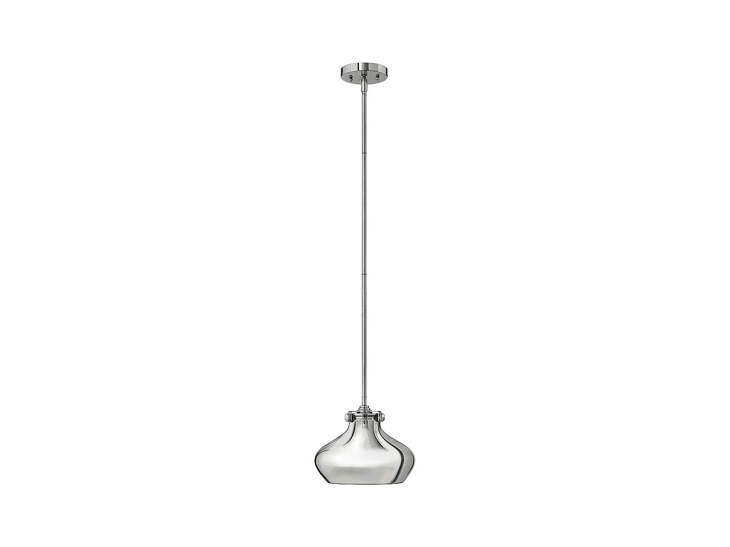 Dome Pendelleuchte 1x E27 Chrome Kuppel Pendelleuchte 1x E27 Chrom
