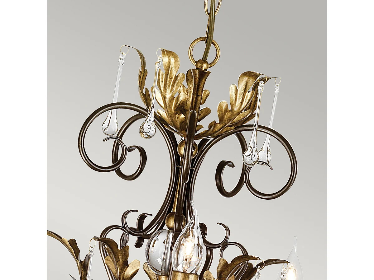 Elstead Amarilli - 15 Kronleuchter aus hellem Kerzenbronze