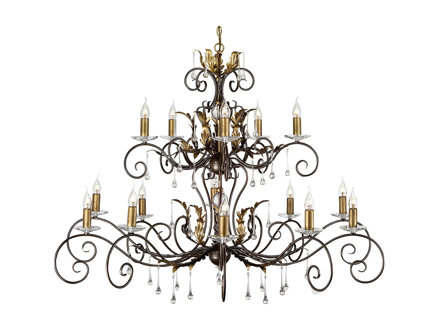 Elstead Amarilli - Lampadario a 15 luci in bronzo