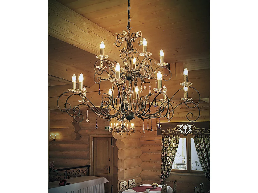 Elstead Amarilli - Lampadario a 15 luci in bronzo