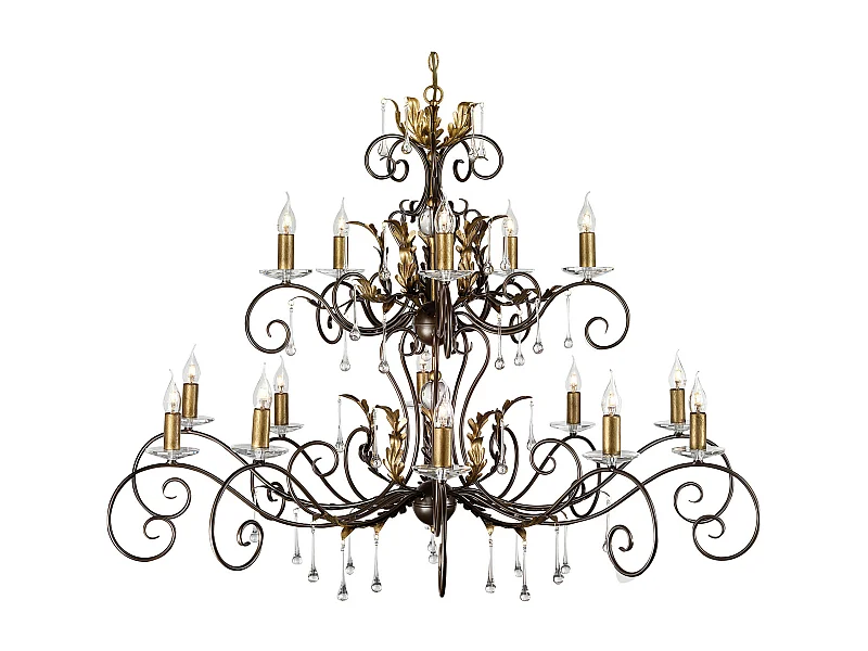 Elstead Amarilli - Lampadario a 15 luci in bronzo