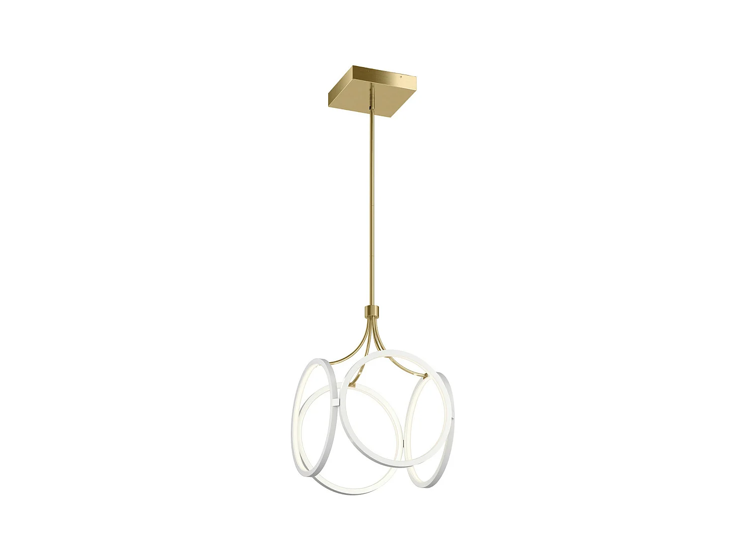 Elstead Kichler Ciri Plafonnier LED intégré blanc avec champagne doré, 3000K