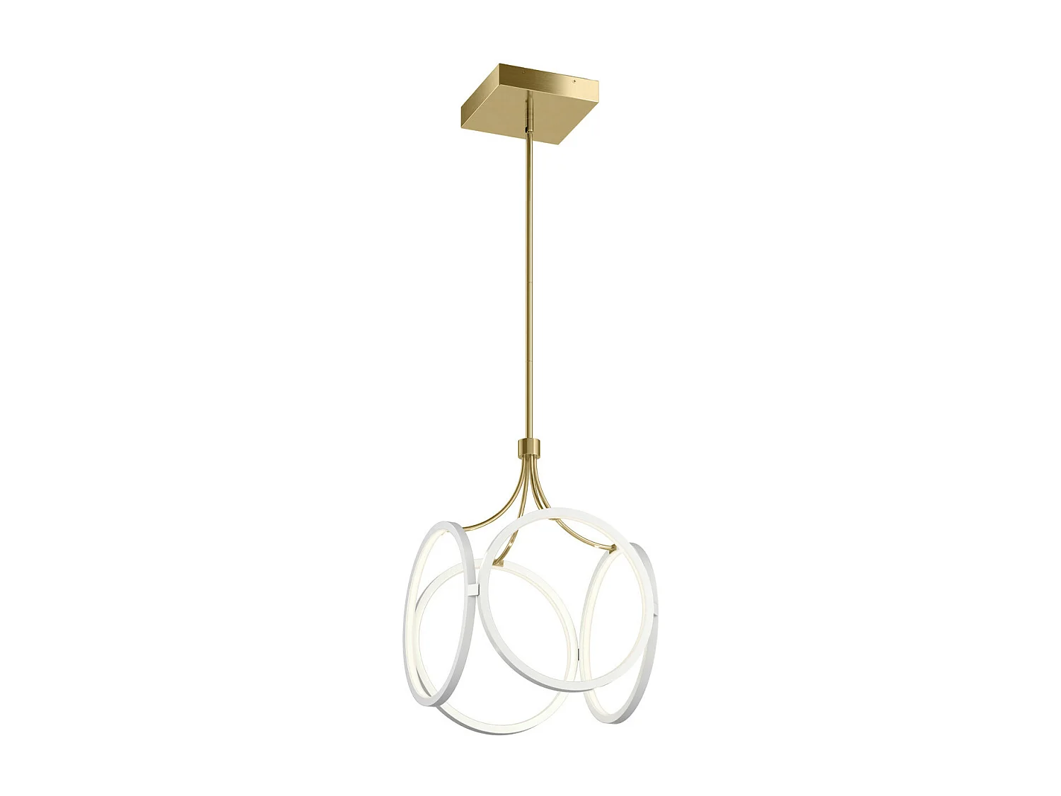 Elstead Kichler Ciri Plafoniera a sospensione a LED integrata bianca con oro champagne, 3000K