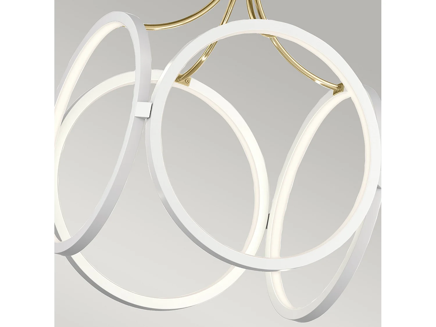 Elstead Kichler Ciri Plafoniera a sospensione a LED integrata bianca con oro champagne, 3000K