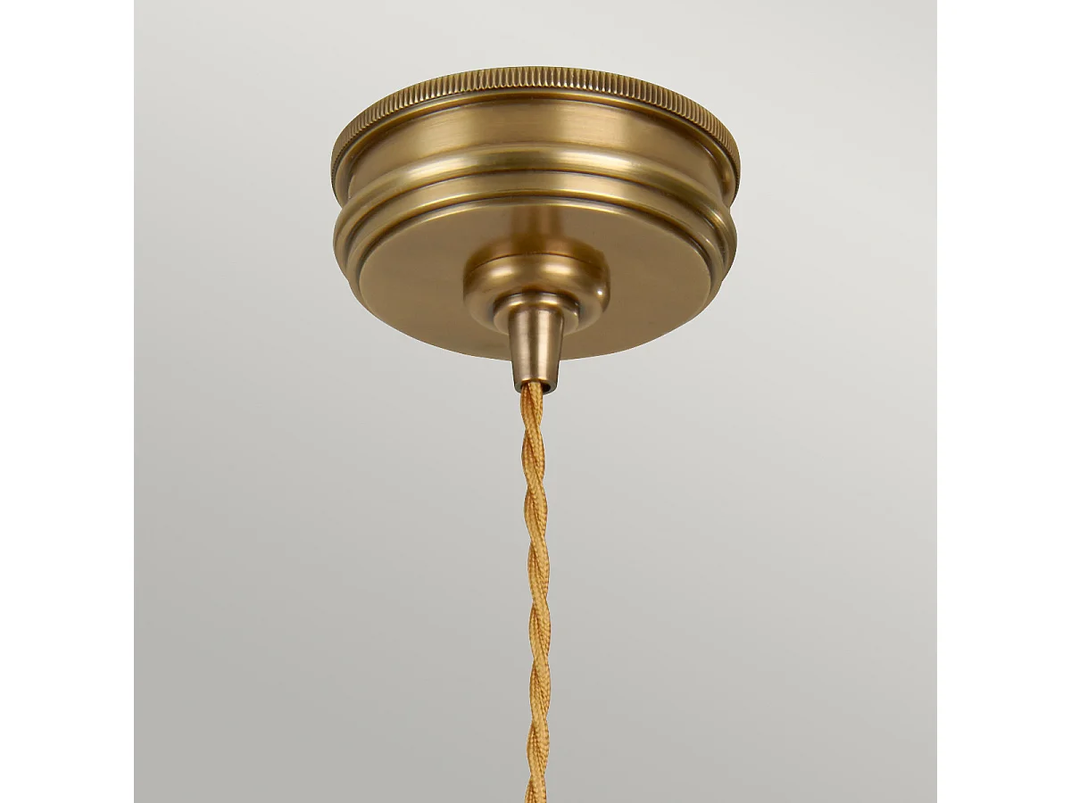 Elstead Douille - Sospensione a soffitto a 1 luce in ottone antico, E27