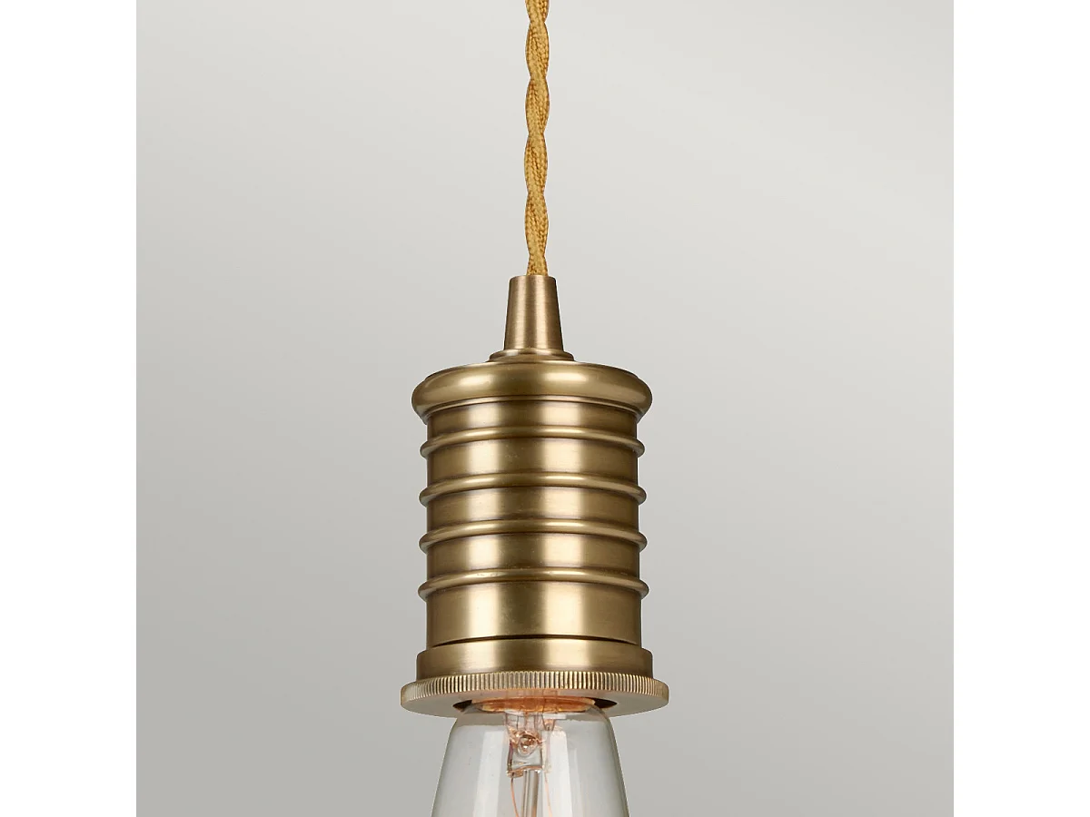 Elstead Douille - Sospensione a soffitto a 1 luce in ottone antico, E27