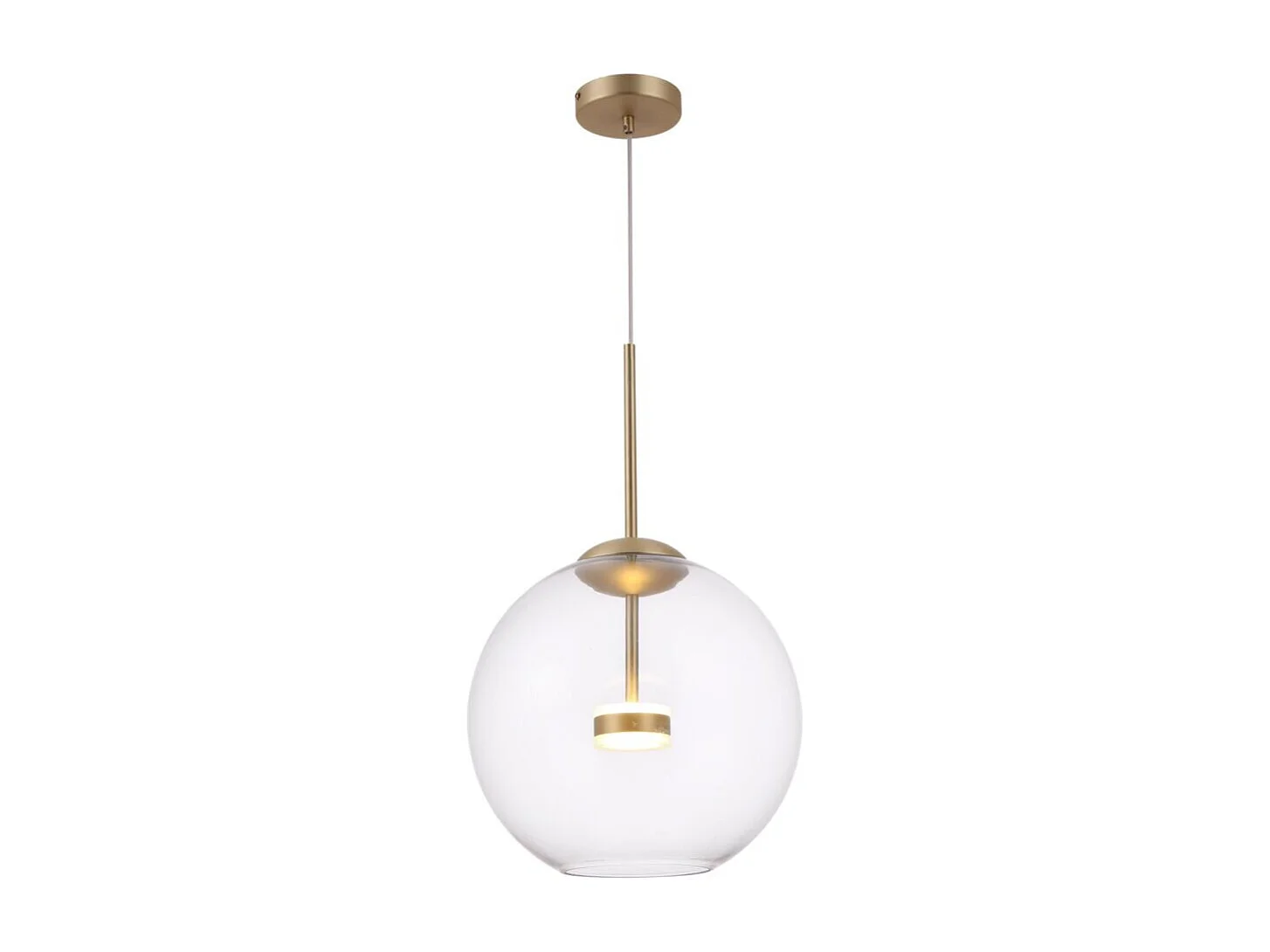 Maytoni Cometa Moderna Cometa Integrated LED Matt Gold Lámpara colgante de techo con pantalla de cristal