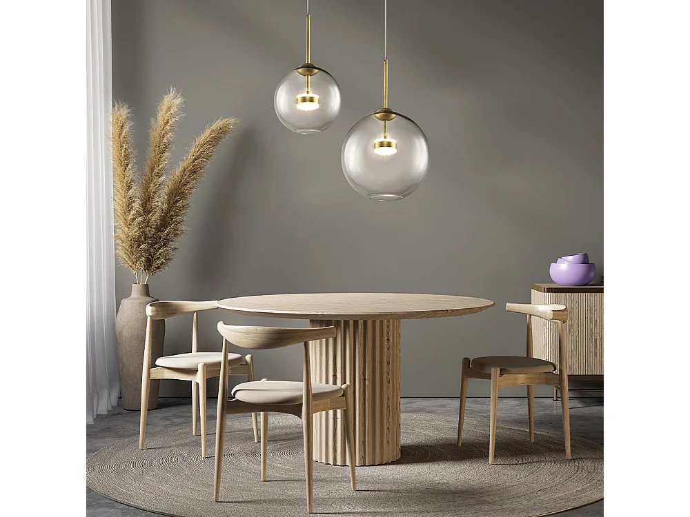 Maytoni Cometa Moderna Cometa Integrated LED Matt Gold Lámpara colgante de techo con pantalla de cristal