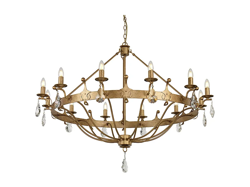 Elstead Windsor - 12 Licht Anhänger Kronleuchter - Gold Patina