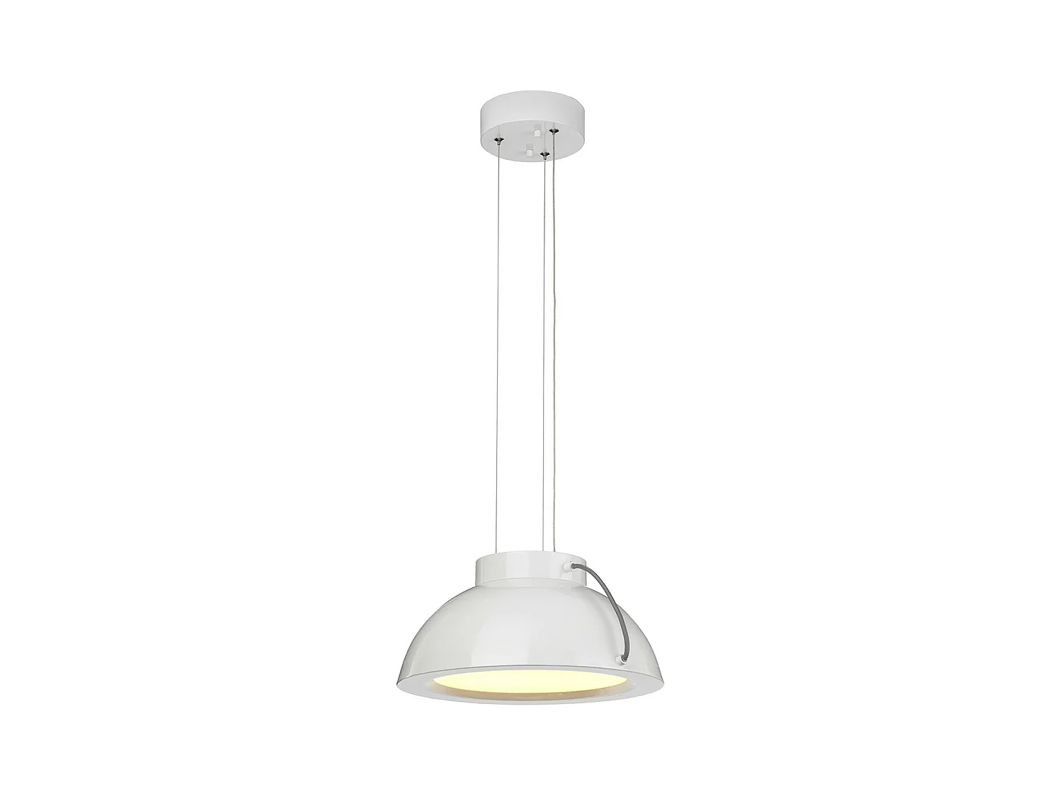 Elstead Europa - LED 1 licht Medium Dome Deckenanhänger Weiß lackiert
