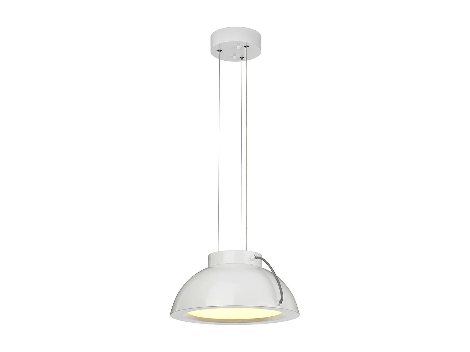 Elstead Europa - LED 1 licht Medium Dome Deckenanhänger Weiß lackiert