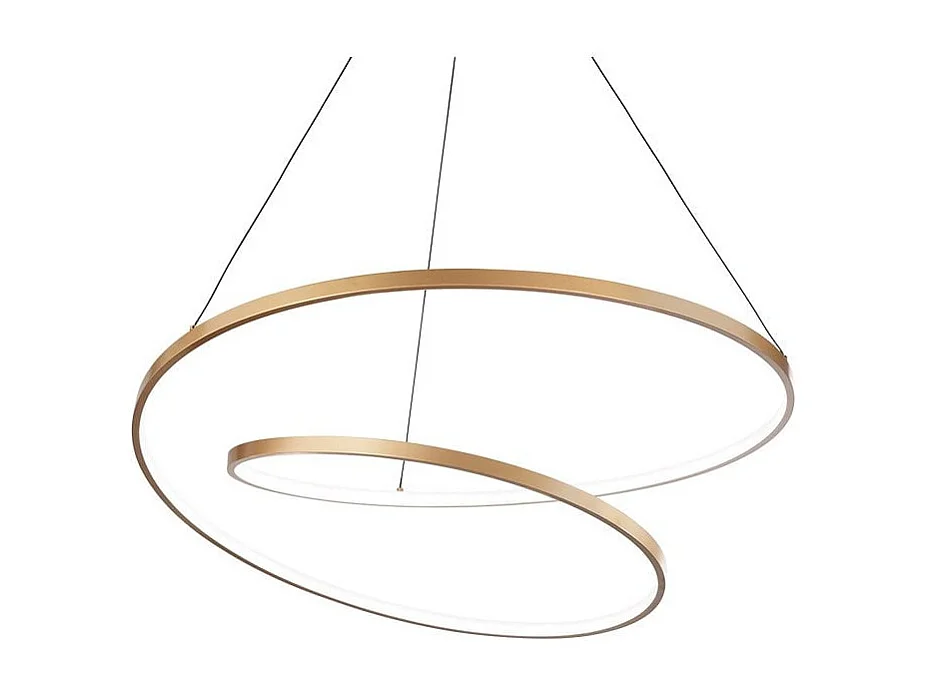 Ideal Lux OZ 80cm Zintegrowana lampa sufitowa LED wisząca Mosiądz 2700K