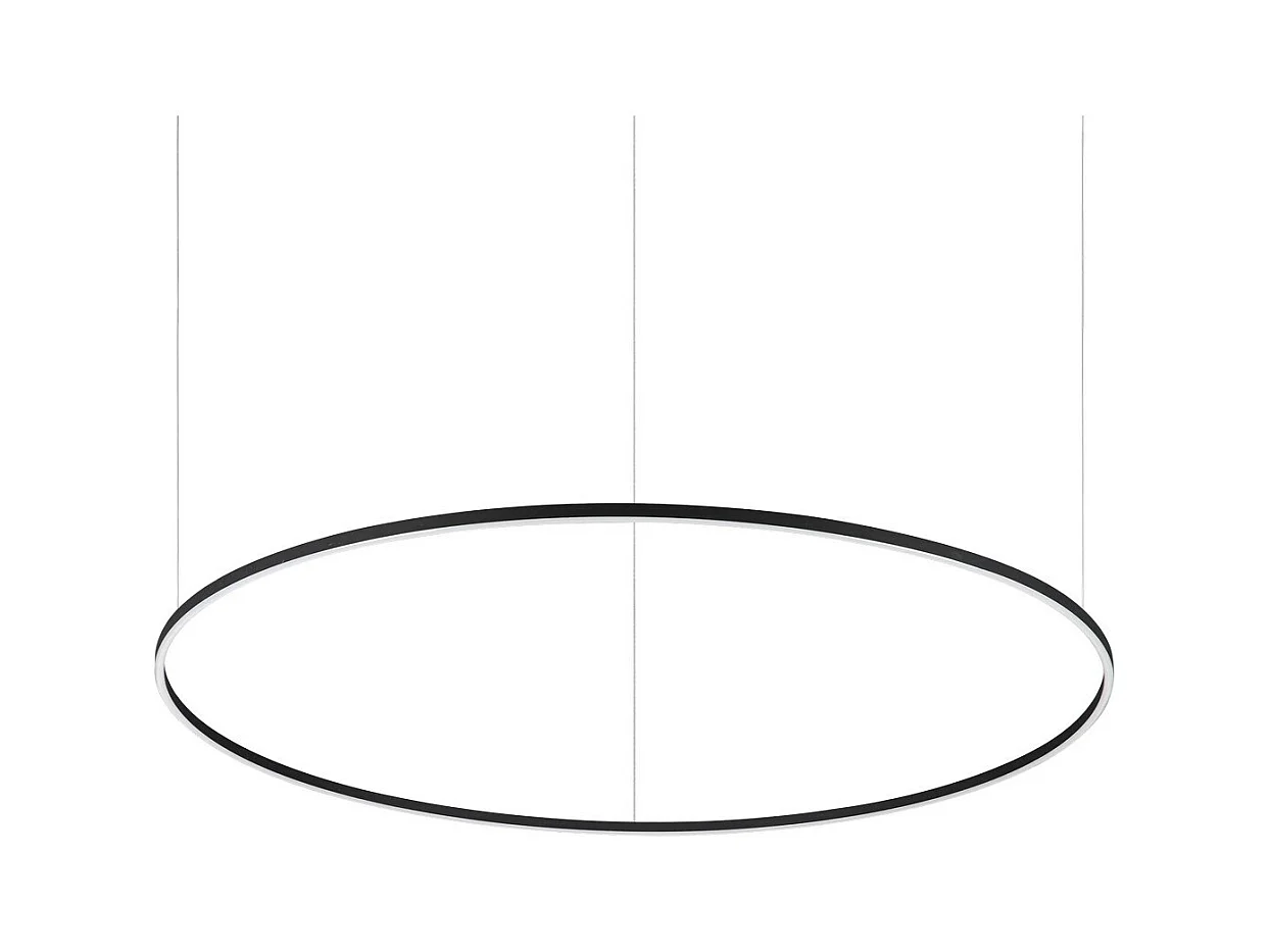 Ideal Lux ORACLE SLIM 150 cm dimmbare 4000 K runde integrierte LED-Pendelleuchte in Schwarz