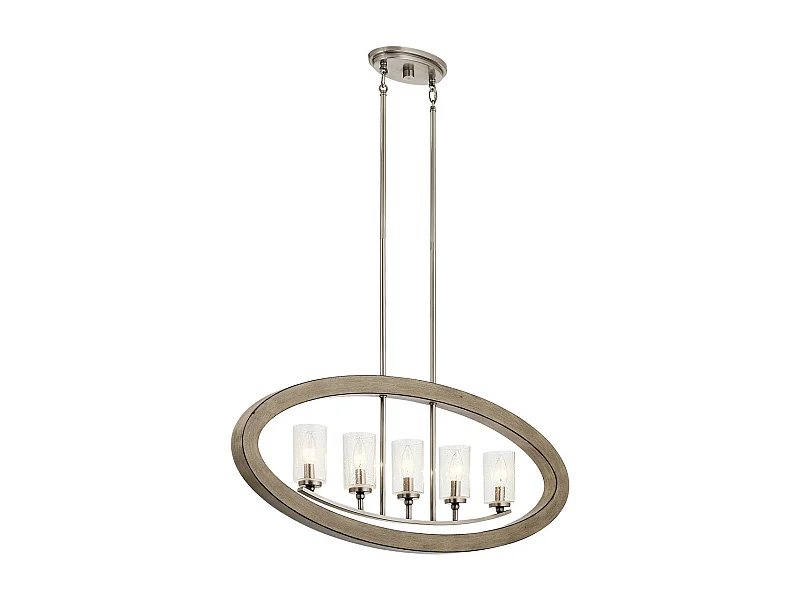 Grand Bank Kichler 5-flammiger Kronleuchter Antikgrau