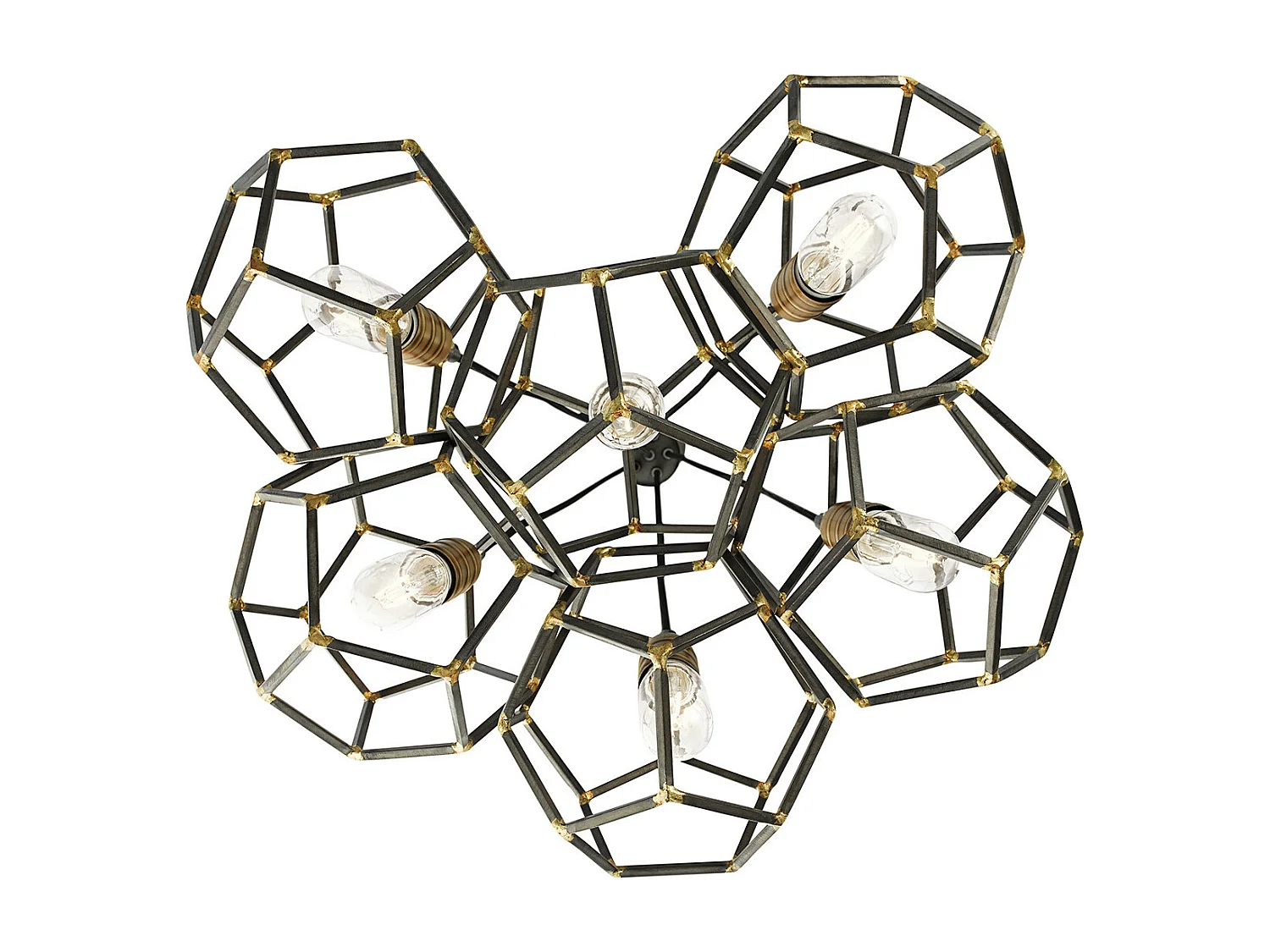 Elstead Rocklyn - 6 licht Kronleuchter Cluster Cage Deckenanhänger Stahl, E27