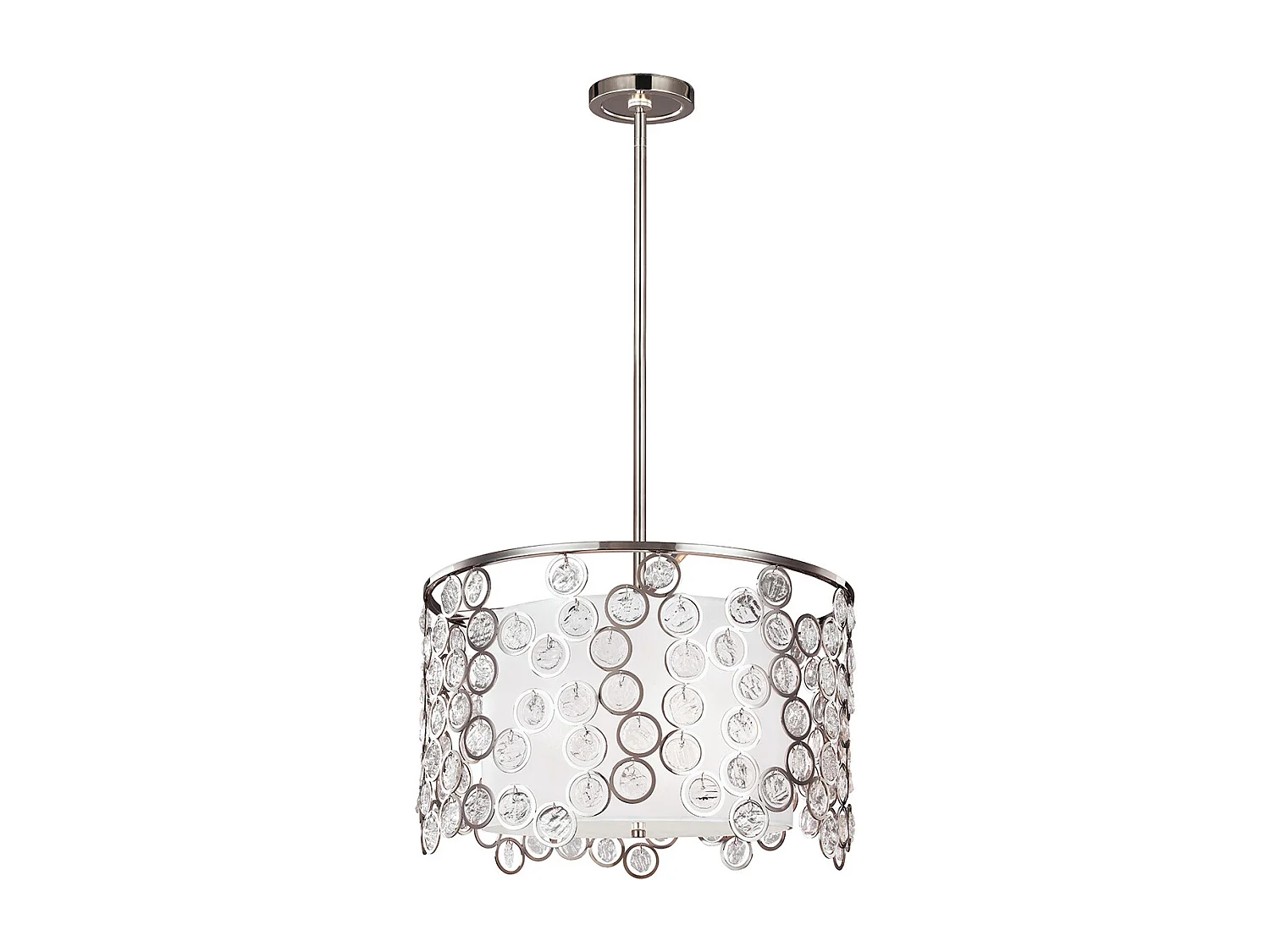 Elstead Lexi - Sospensione rotonda a 3 luci da soffitto in nichel lucido, attacco E27