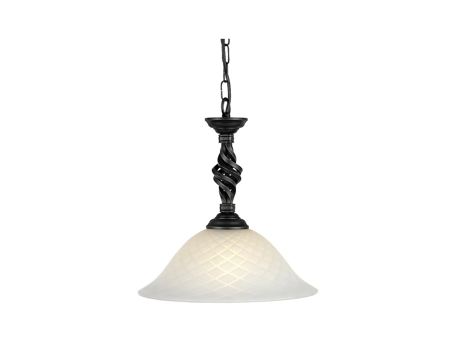 Elstead Pembroke - Sospensione a soffitto a cupola a 1 luce nera, E27