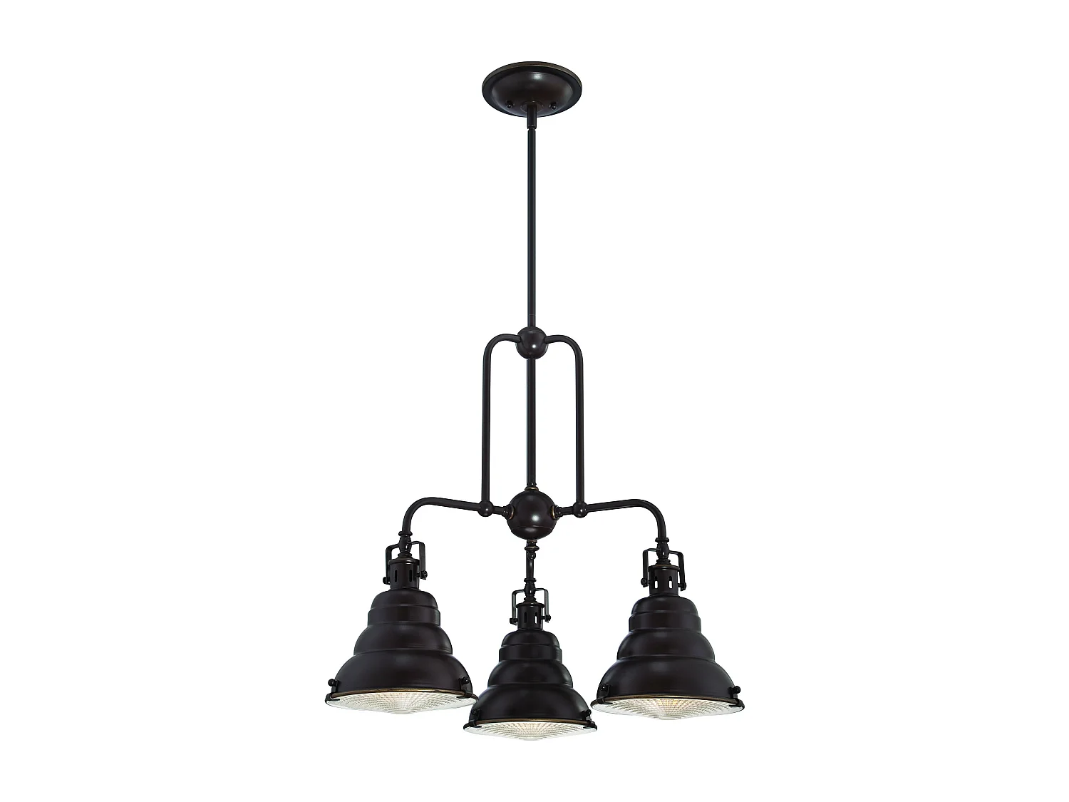 Elstead - 3 licht Pendant Bar Kronleuchter licht Palladian Bronze, E27