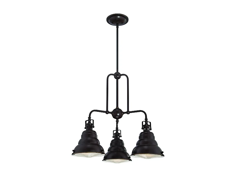 Elstead - Lampadario a sospensione a 3 luci con barra in bronzo palladiano, attacco E27