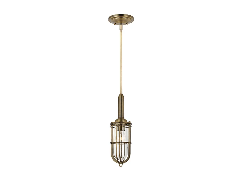 Urban Restoration Feiss 1 Luce Sospensione Ottone Antico Scuro IP44